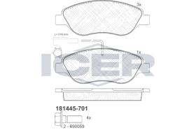 ICER 181445701 - JUEGO PASTILLAS DE FRENO