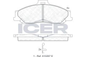 ICER 181580 - JUEGO PASTILLAS DE FRENO
