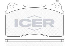 ICER 181582 - JUEGO PASTILLAS DE FRENO