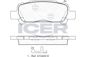 ICER 181736 - JUEGO PASTILLAS DE FRENO