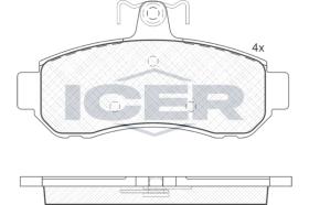 ICER 181752 - JUEGO PASTILLAS DE FRENO