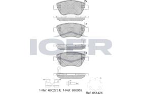 ICER 181810203 - JUEGO PASTILLAS DE FRENO