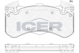 ICER 182070 - JUEGO PASTILLAS DE FRENO