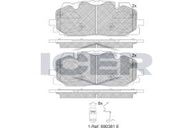 ICER 182254 - JUEGO PASTILLAS DE FRENO