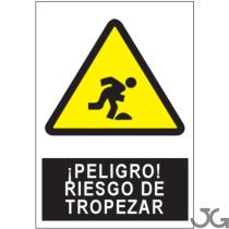 Julio García SA1005A4 - SEÑAL DE ¡PELIGRO! RIESGO DE TROPEZAR PE 21X29CM