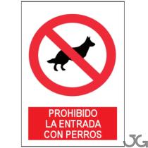 Julio García SP864A4 - SEÑAL DE PROHIBIDA LA ENTRADA CON PERROS PE 21X29CM