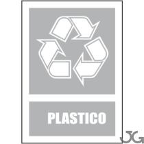 Julio García RE08A4 - SEñAL RECICLAJE - PLASTICO (FONDO GRIS) PE 29X21CM