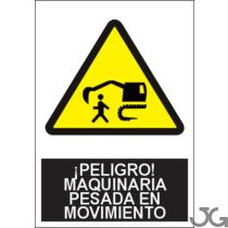 Julio García SA101240X30 - SEñAL -¡PELIGRO! MAQUINARIA PESADA EN MOVIMIENTO  - PE 40X30