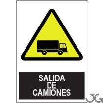 Julio García SA104140X30 - SEñAL -SALIDA DE CAMIONES  - PE 40X30CM