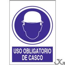 Julio García SO80040X30 - SEñAL -USO OBLIGATORIO DEL CASCO  - PE 40X30CM