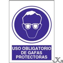 Julio García SO80640X30 - SEñAL -ES OBLIGATORIO EL USO DE GAFAS PROTECTORAS  - PE 40X3