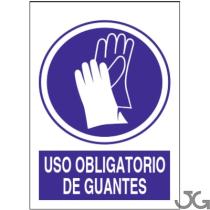 Julio García SO802A4 - SEñAL -USO OBLIGATORIO DE GUANTES  - PE 21X29CM