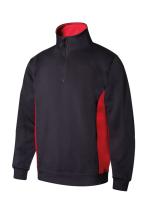 Velilla P105704-61/12L- - SUDADERA BICOLOR CON MEDIA CREMALLERA SERIE 105704