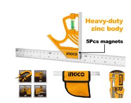 Ingco HSR530255 - REGLA CON ESCUADRA MAGNETICA