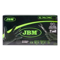 Jbm 54179 - GUANTES NEGROS DESECHABLES  NITRILO T-XL 7,0MIL (90 UDS.)