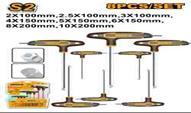 Ingco HHKT80828 - JGO LLAVES ALLEN BOLA MANGO T 8 PCS