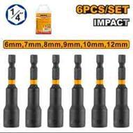Ingco AMN65061 - JGO VASOS MAGNETICOS 6,7,8,9,10,12MM 6 PCS