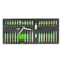 Jbm 54158 - JGO. 42 PZAS. PARA TORNILLOS HEX, 12 CANTOS Y TORX