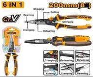 Ingco HMFLNP28200 - ALICATE MULTI-FUNCION 6 EN 1 200MM