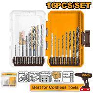 Ingco AKDL11606 - JGO BROCAS METAL, MULTIFUNCION Y MADERA 16 PCS
