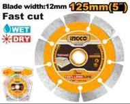 Ingco DMD011251 - DISCO DIAMANTE SEGMENTADO 125MM 12MM