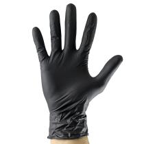 Jbm 54151 - GUANTES NEGROS DESECHABLES  NITRILO T-M 5,0MIL (100 UDS.)