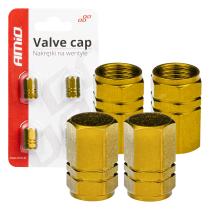 AMIO 03633 - TAPONES DE ALUMINIO  VáLVULA COLOR AMARILLO 4 UNID. AMIO-036