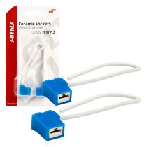 AMIO 03051 - ARNES/ ENCHUFE CERáMICO ÁNGULAR 2 UND. H1/H3 CABLE 15 CM
