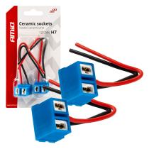 AMIO 03055 - ARNES/ ENCHUFE CERáMICO ÁNGULAR 2 UND. H7 CABLE 15 CM