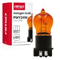 AMIO 04410 - BOMBILLA HALóGENA PWY24W WP3.3X14.5-4 AMBER 12V 24W AMIO-044