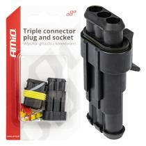 AMIO 03519 - CONECTOR CON TERMINALES MACHO/HEMBRA AMIO-03519