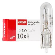 AMIO 04412 - BOMBILLAS HALóGENAS T5 12V 1.2W W2X4.6D WHITE 10 UNID. AMIO-