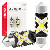 AMIO 04236 - BOMBILLAS LED CANBUS 12SMD FESTOON C5W 2016 36MM WHITE 12/24