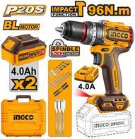 Ingco CIDLI20968E - TALADRO ATORNILLADOR PERCUTOR 20 V 96NM