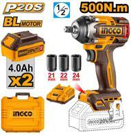 Ingco CIWLI2050 - LLAVE IMPACTO 20V 500NM