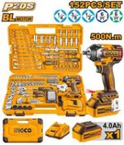 Ingco HKTHP31521 - JGO 152 LLAVES + LLAVE IMPACTO 20V 500NM