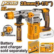 Ingco CRHLI20288 - MARTILLO COMBINADO 20V 28MM