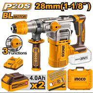 Ingco CRHLI202882 - MARTILLO COMBINADO 20V 28MM COMPLETO