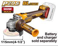 Ingco CAGLI21154 - AMOLADORA ANGULAR 20V 900W 115MM