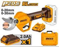 Ingco CSSLI203083 - TIJERA PODA 20V 0-30MM COMPLETO