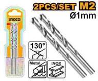 Ingco DBT11300102 - BL BROCA METAL HSS M2 1MM