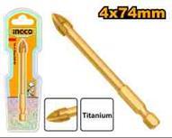 Ingco DBG1130401 - BL BROCA VIDRIO Y CERAMICA 4X74MM