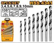 Ingco AKDB1088 - JGO BROCAS PARA METAL HSS 4341 8 PCS