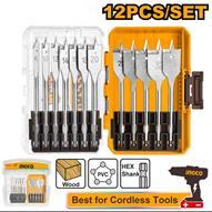 Ingco AKDL1206 - JGO BROCAS PALA PARA MADERA 12 PCS