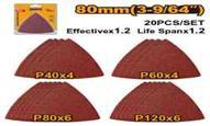 Ingco AKTS080201 - HOJAS DE LIJA DELTA 80MM 20 PCS