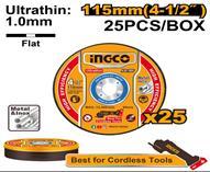 Ingco MCD11011525 - DISCO CORTE PARA METAL ULTRAFINO 115X1MM 25 PCS