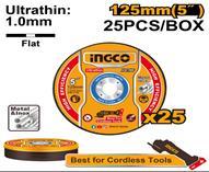 Ingco MCD1012525 - DISCO CORTE PARA METAL ULTRAFINO 125X1MM 25 PCS