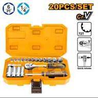 Ingco HKTS14201 - JGO VASOS 1/4' 20 PCS