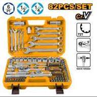 Ingco HKTS42802 - JGO HERRAMIENTAS 1/4'-1/2' 82 PCS