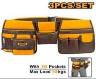 Ingco HTBP020328 - CINTURON PORTA-HERRAMIENTAS 3 PCS
